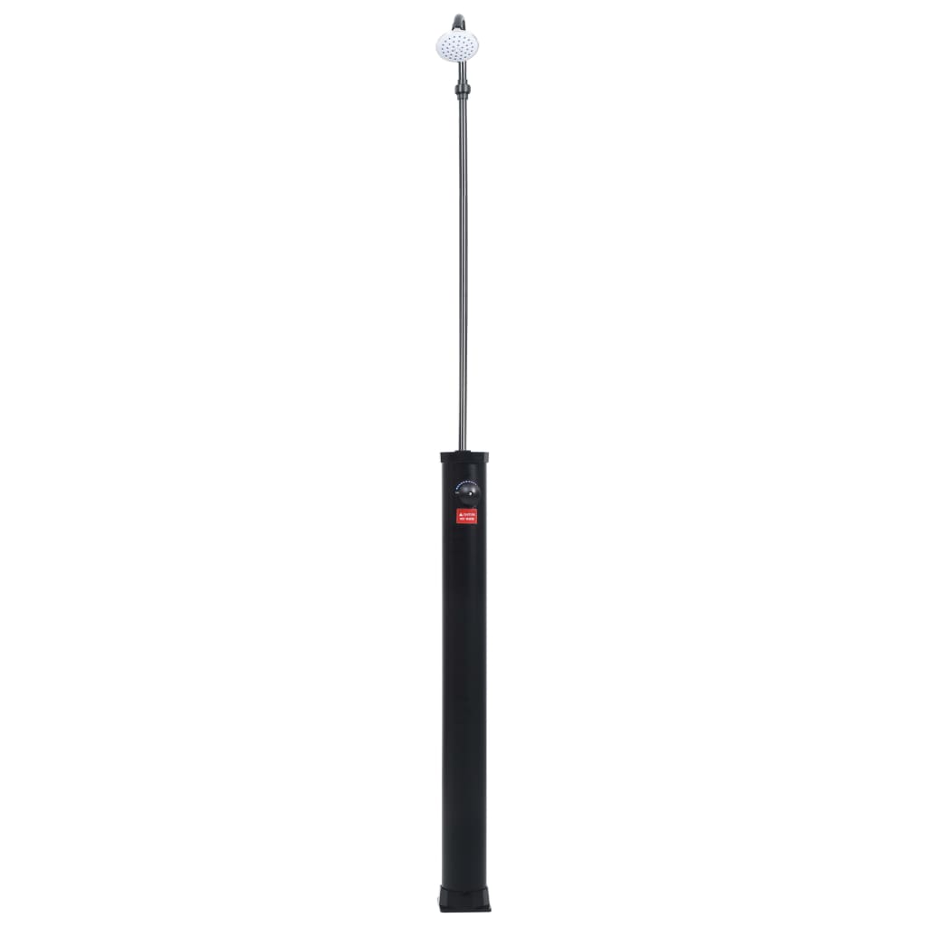 Ducha solar de jardín negro 215 cm 8 L