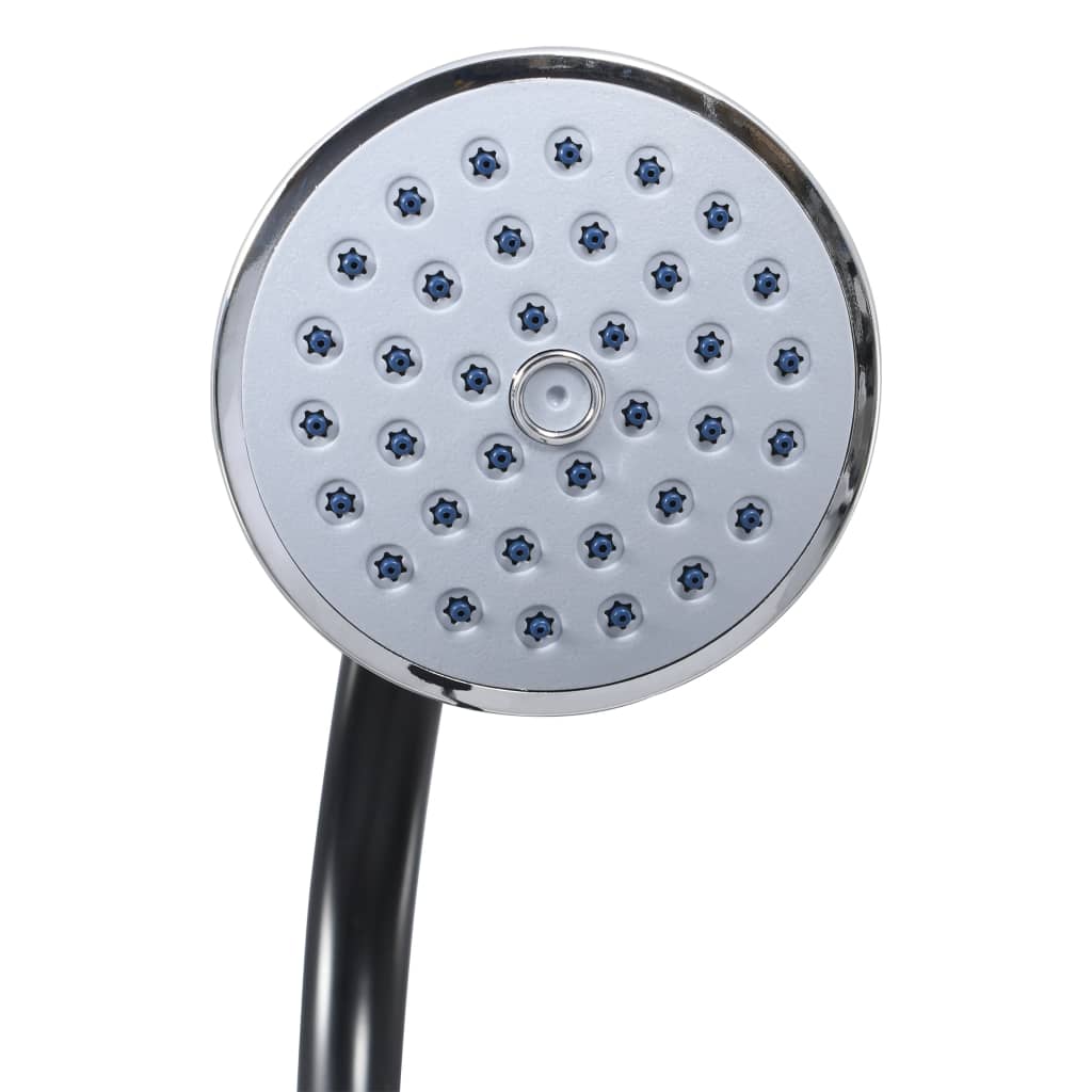Ducha solar de jardín negro 215 cm 8 L