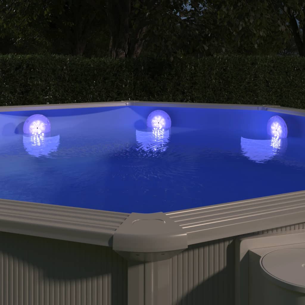 Lâmpada LED submersível flutuante para piscina com comando multicolorido