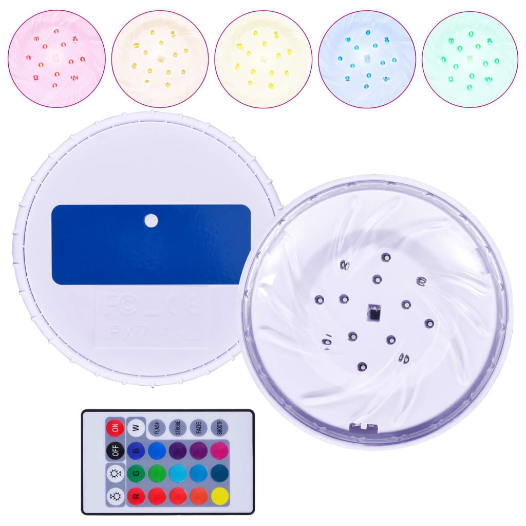 Lámpara LED sumergible flotante piscina con mando multicolor