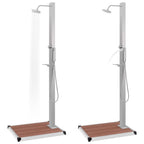 Ducha de jardín con plato acero inoxidable WPC