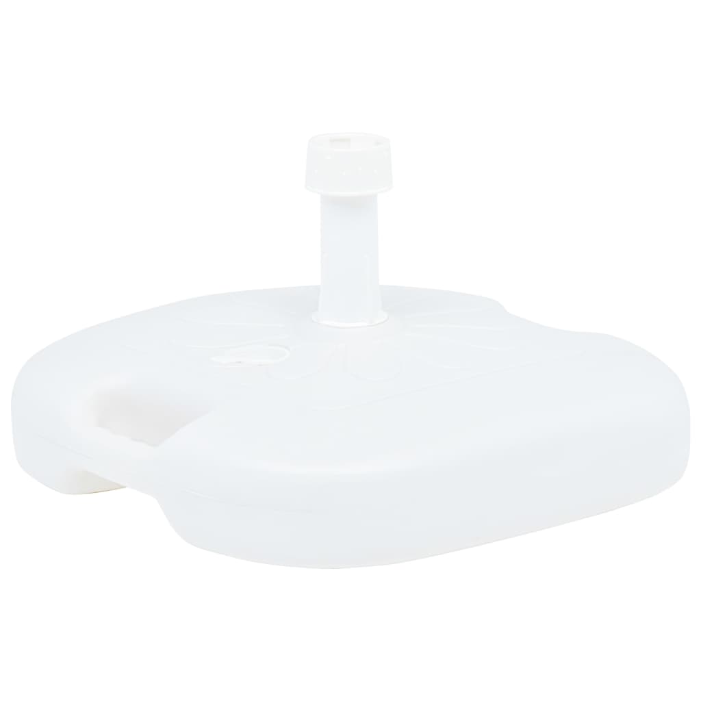 Base de sombrilla rellenable arena/agua plástico blanco 16 L