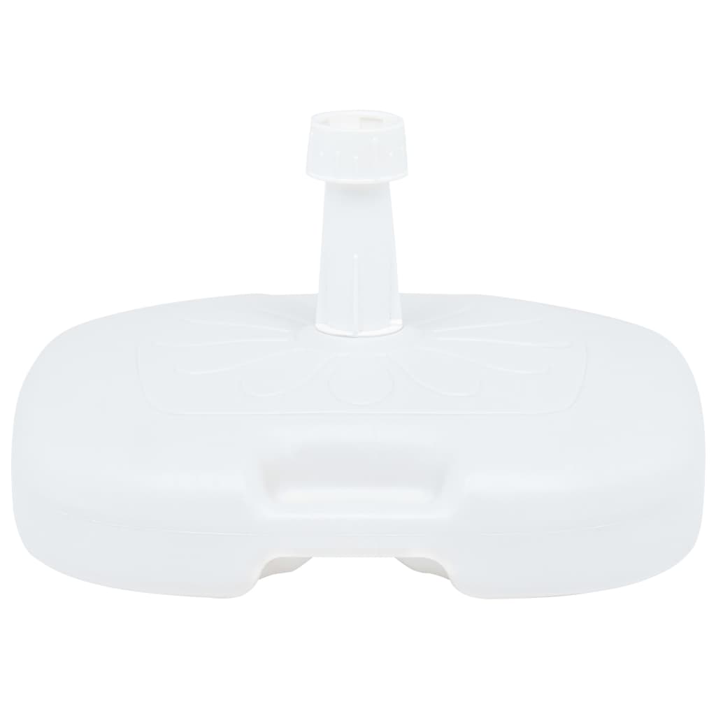 Base de sombrilla rellenable arena/agua plástico blanco 16 L