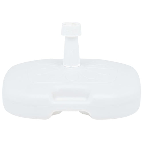 Fillable umbrella base sand/water white plastic 16 L