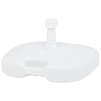 Base de sombrilla rellenable arena/agua plástico blanco 16 L