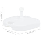 Base de sombrilla rellenable arena/agua plástico blanco 16 L