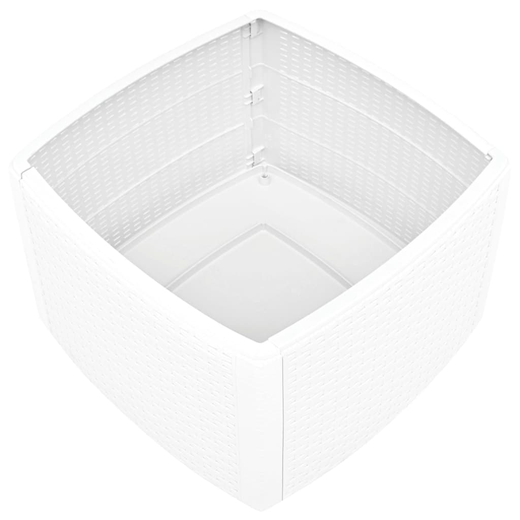 Mesa auxiliar de plástico blanco 54x54x36,5 cm