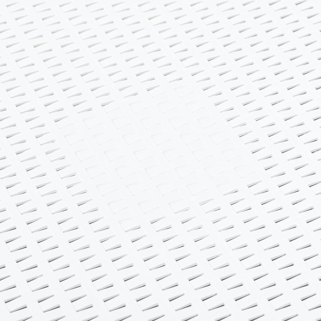 Mesa auxiliar de plástico blanco 54x54x36,5 cm