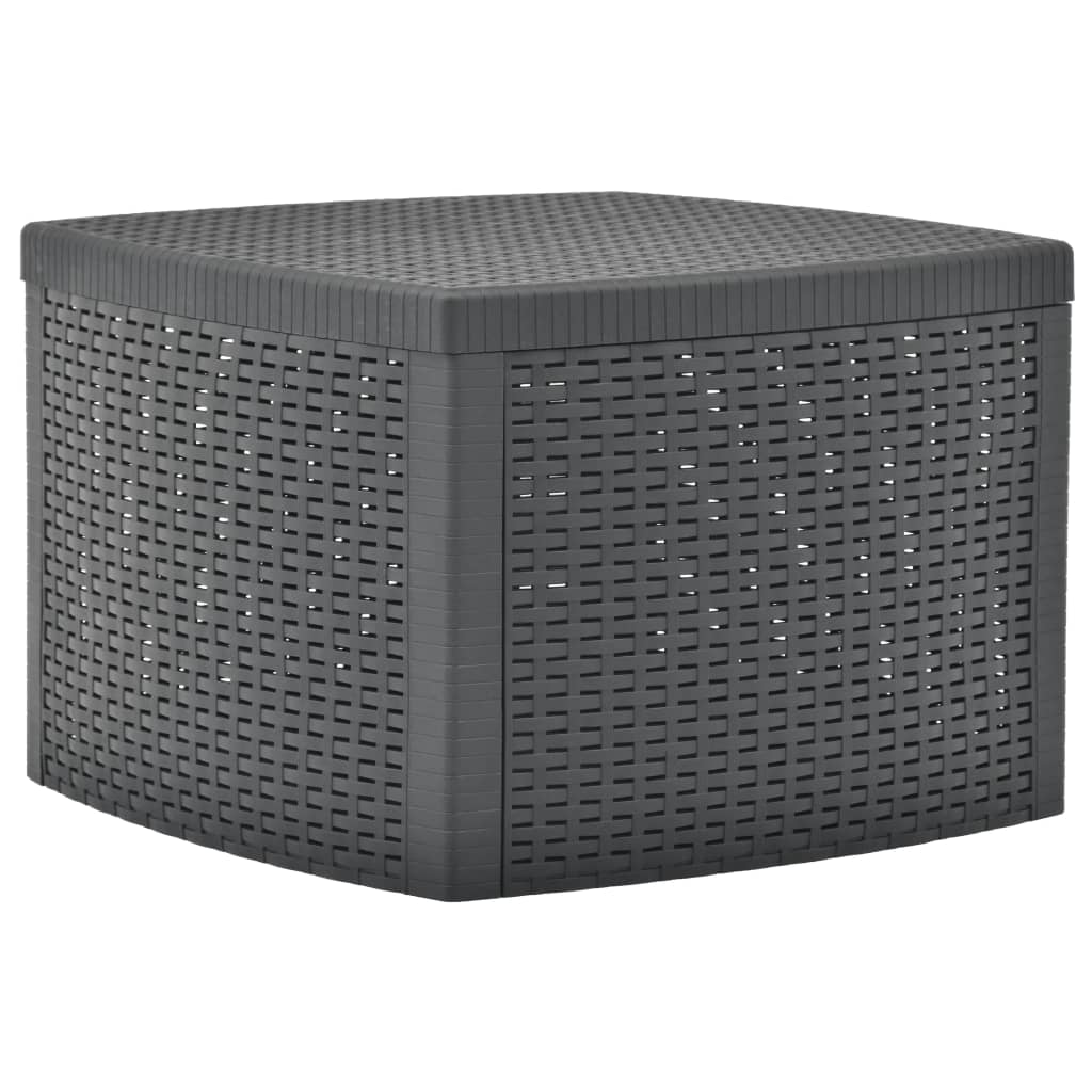 Mesa auxiliar de plástico blanco 54x54x36,5 cm