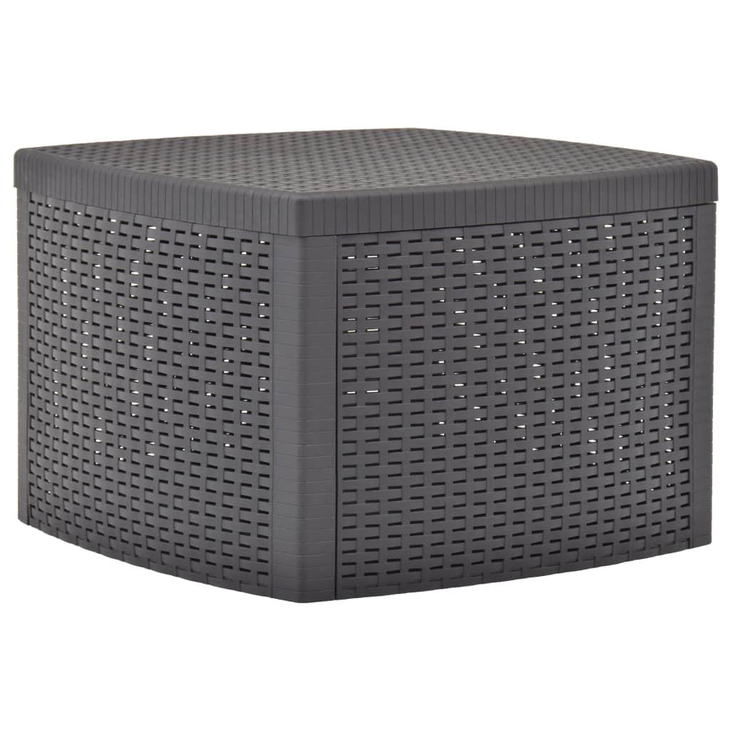 Mesa auxiliar de plástico blanco 54x54x36,5 cm