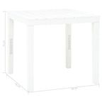 Mesa de jardín con 2 bancos plástico blanco