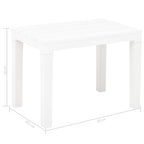 Mesa de jardín con 2 bancos plástico blanco
