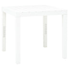 Mesa de jardín con 2 bancos plástico blanco