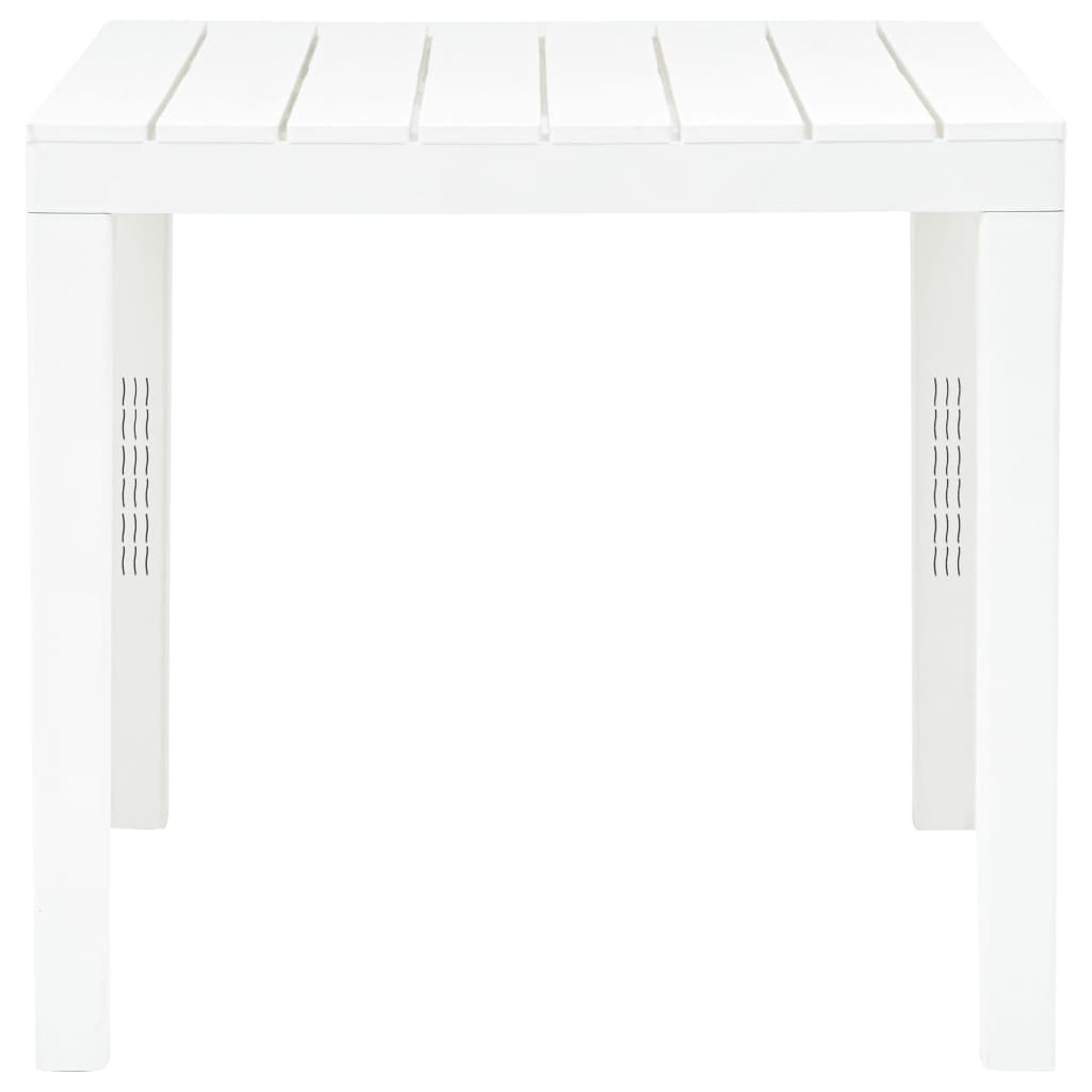Mesa de jardín con 2 bancos plástico blanco
