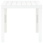 Mesa de jardín con 2 bancos plástico blanco