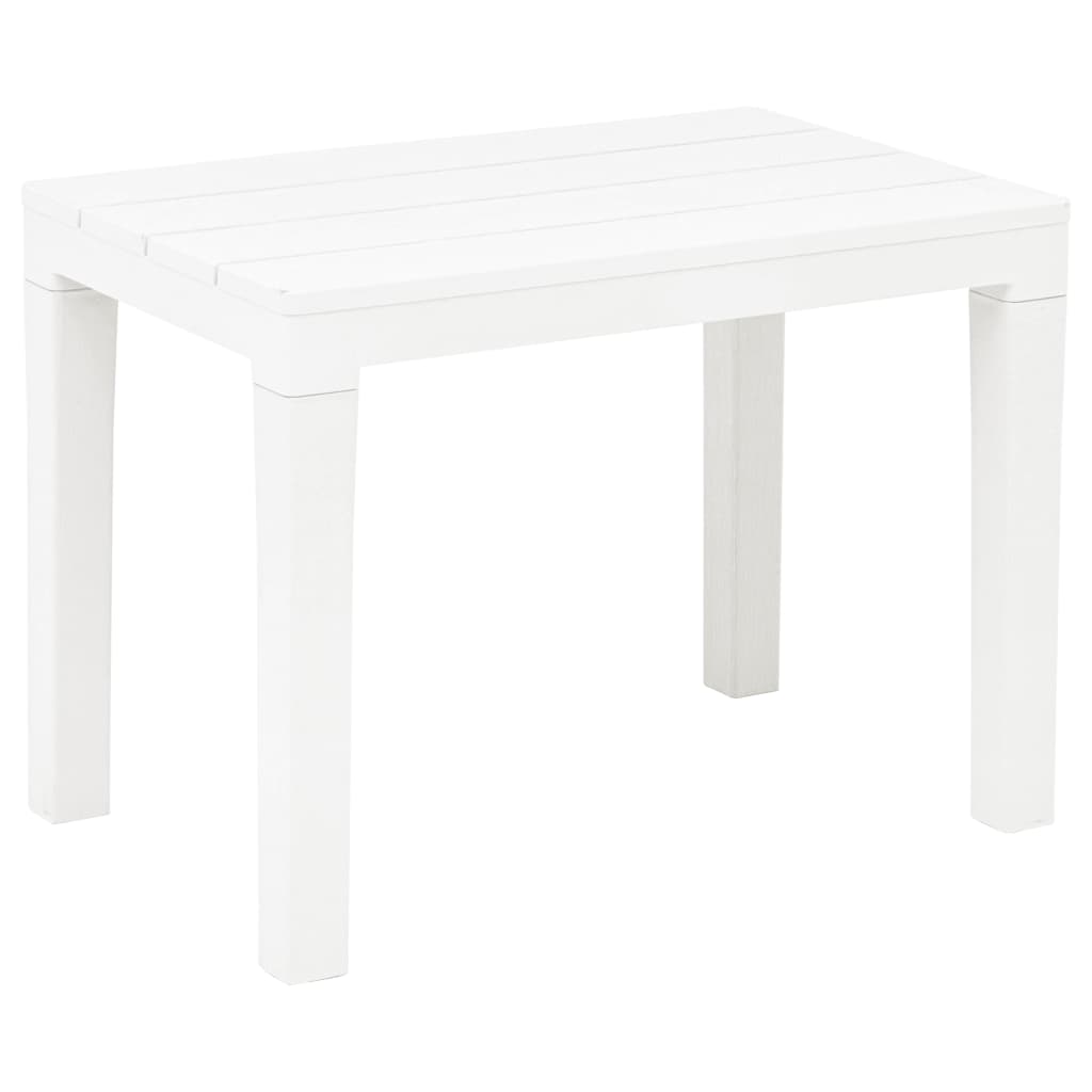 Mesa de jardín con 2 bancos plástico blanco