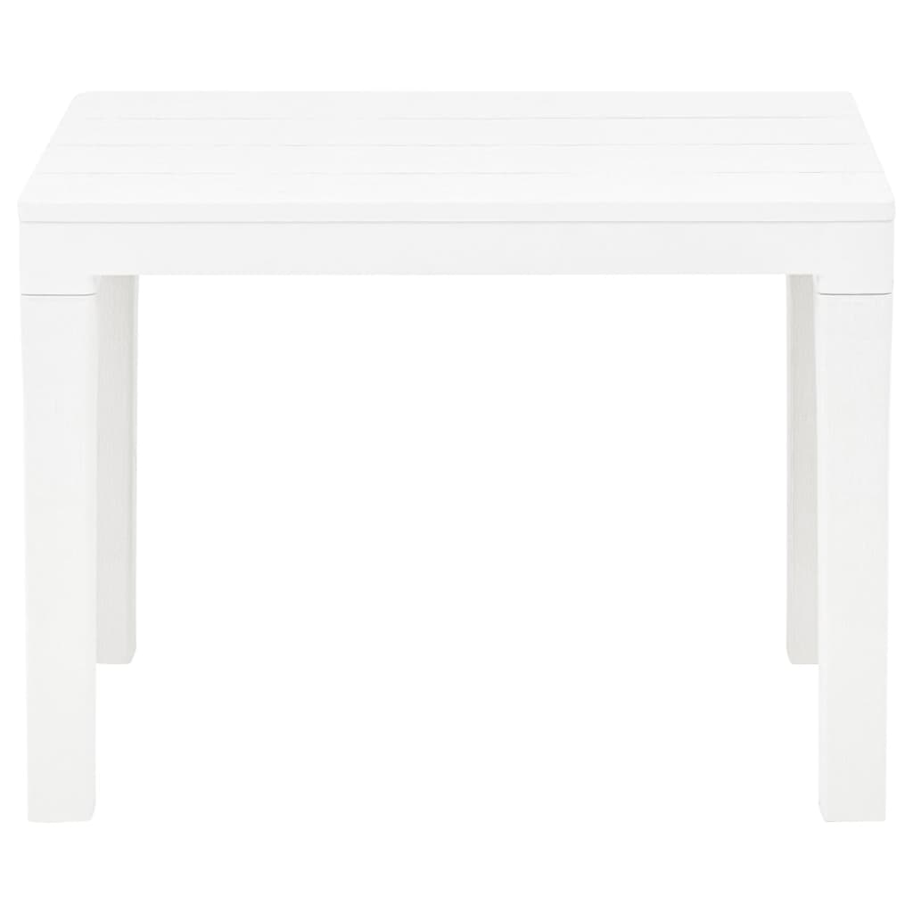 Mesa de jardín con 2 bancos plástico blanco