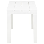 Mesa de jardín con 2 bancos plástico blanco