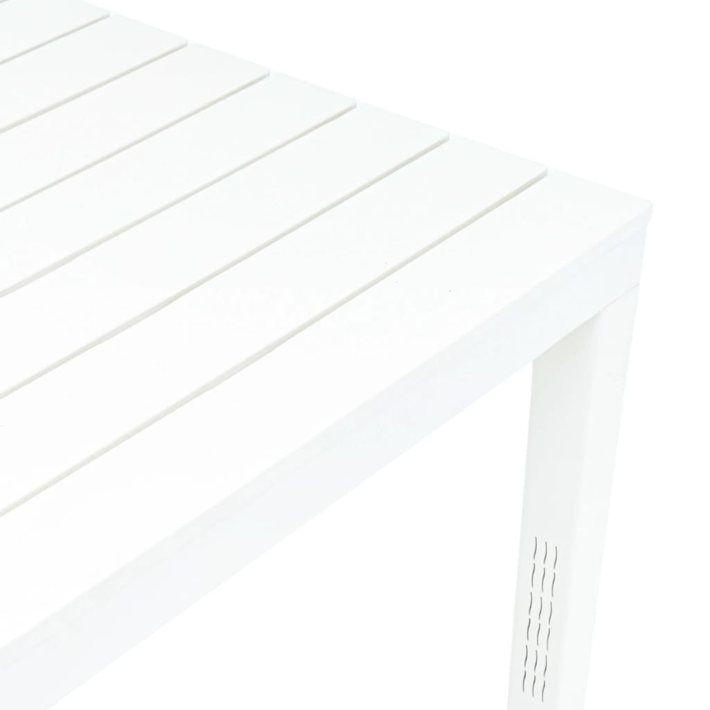 Mesa de jardín con 2 bancos plástico blanco