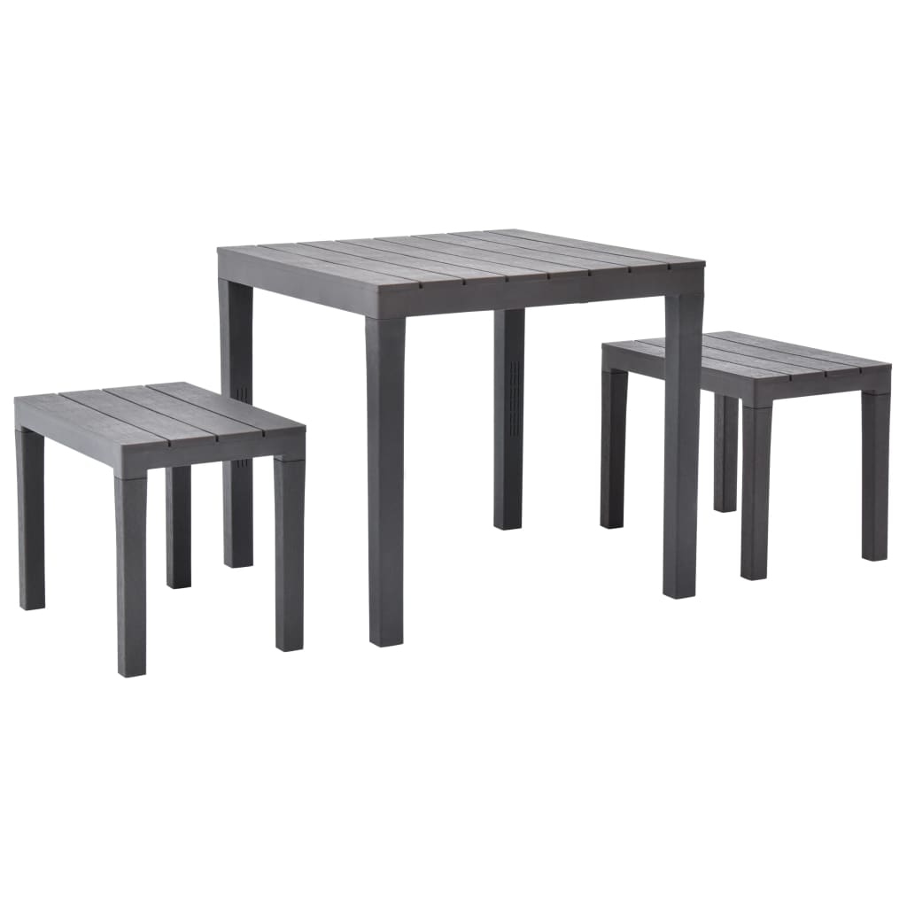 Mesa de jardim com 2 bancos plástico branco