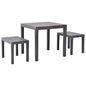 Mesa de jardín con 2 bancos plástico blanco