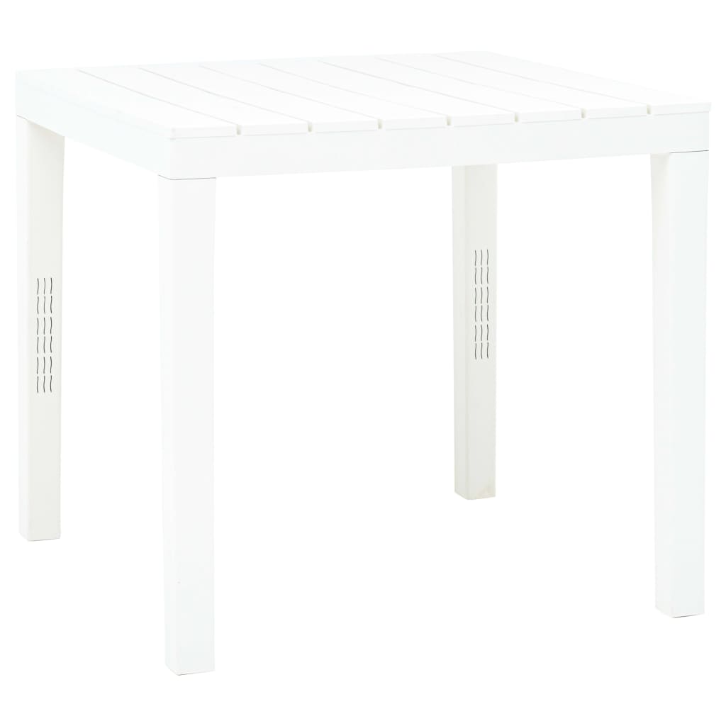 Mesa de jardín de plástico blanco 78x78x72 cm