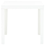 Mesa de jardín de plástico blanco 78x78x72 cm