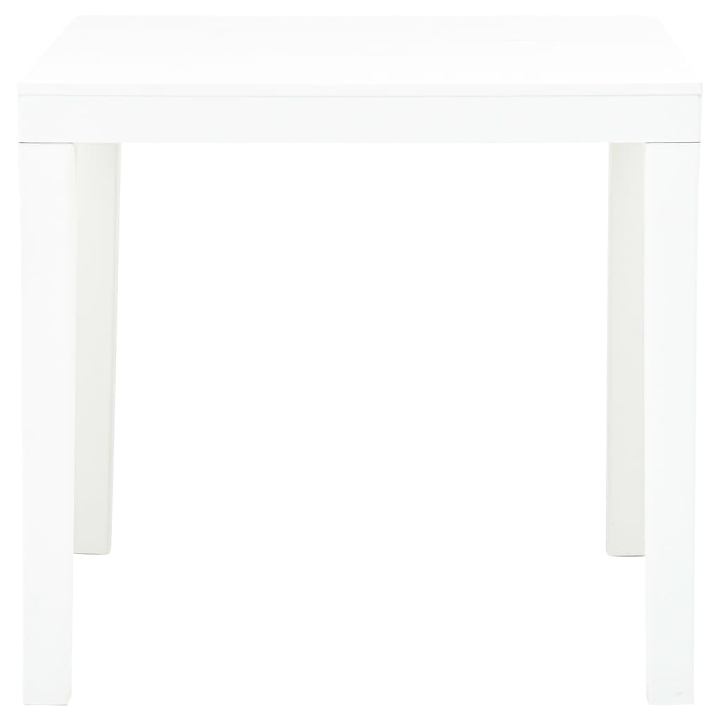 Mesa de jardín de plástico blanco 78x78x72 cm