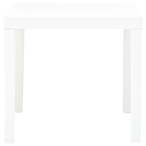 White plastic garden table 78x78x72 cm