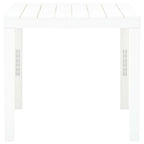 Mesa de jardín de plástico blanco 78x78x72 cm