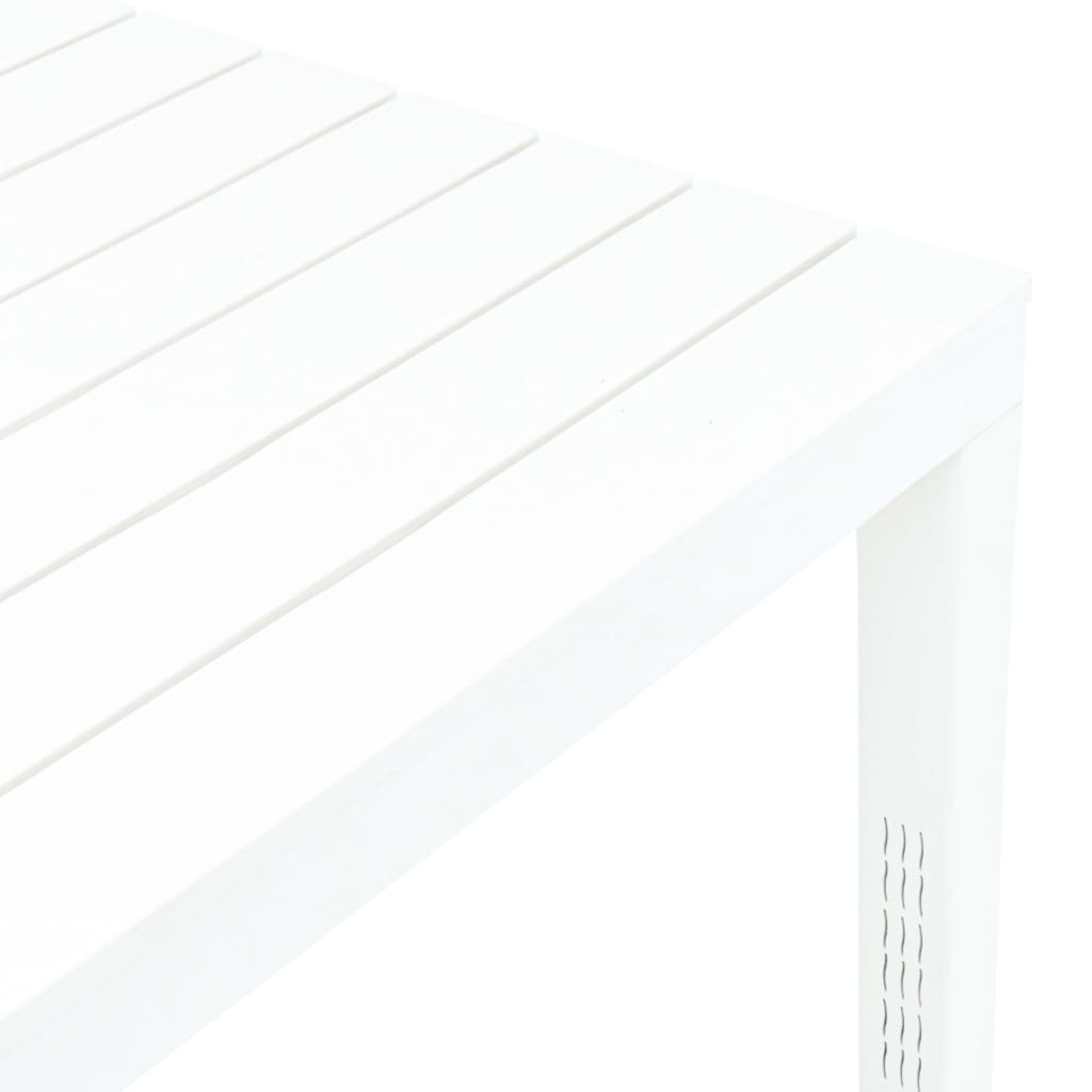 Mesa de jardín de plástico blanco 78x78x72 cm