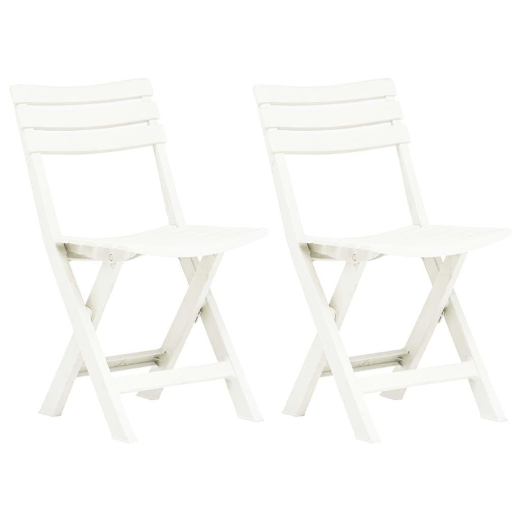 Folding garden chair 2 units green plastic