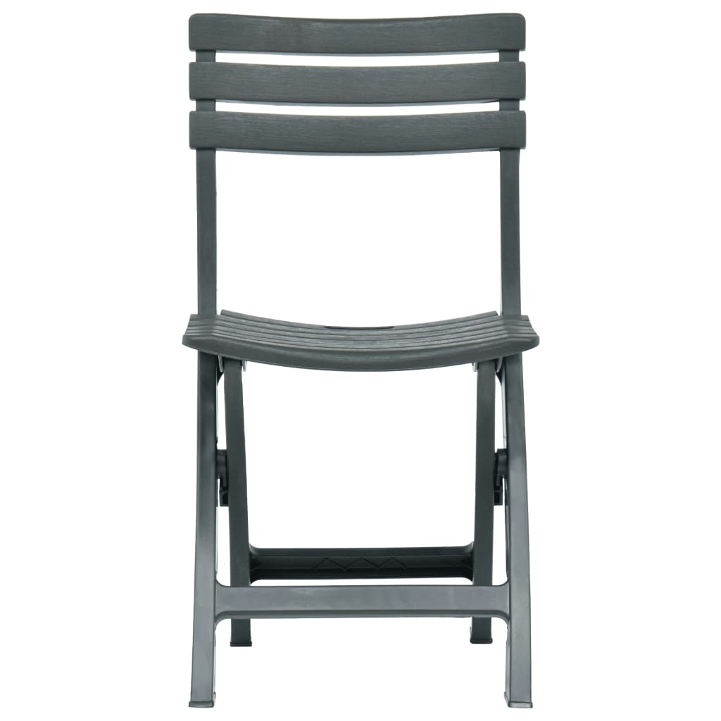 Silla de jardín plegable 2 unidades plástico verde