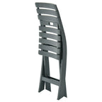 Silla de jardín plegable 2 unidades plástico verde