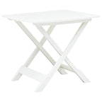 White plastic folding garden table 79x72x70 cm