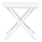 White plastic folding garden table 79x72x70 cm