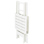White plastic folding garden table 79x72x70 cm