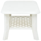 Mesa de centro de plástico blanco 90x60x46 cm