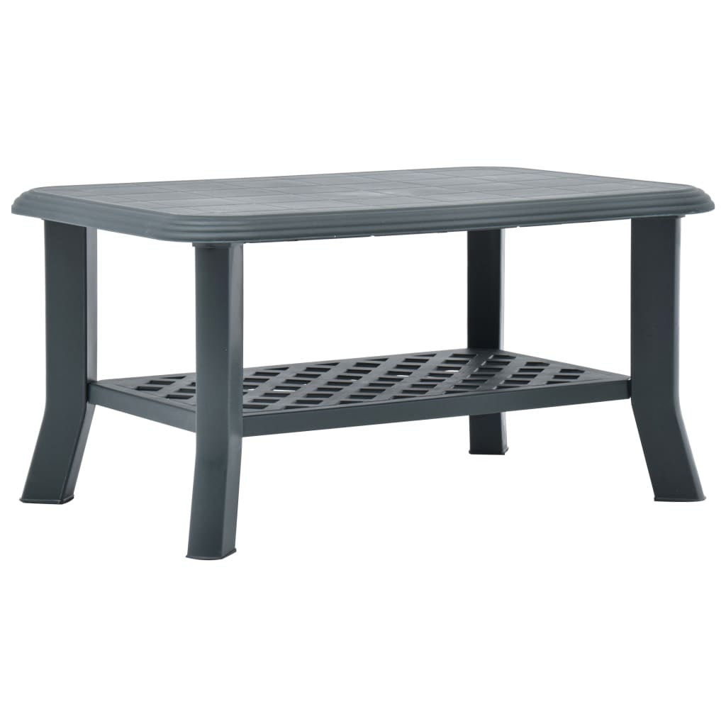 Mesa de centro de plástico blanco 90x60x46 cm