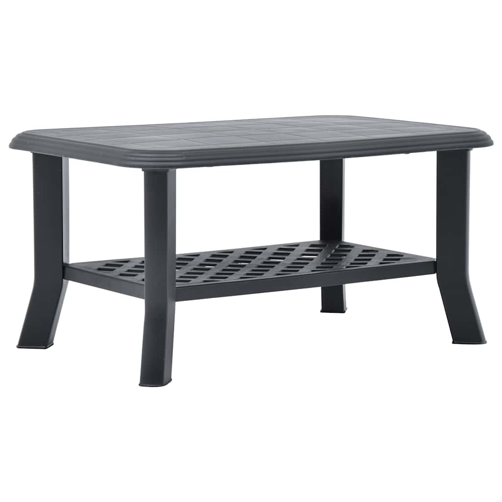 Mesa de centro de plástico blanco 90x60x46 cm