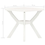 Mesa bistro blanca plástico 70x70x72 cm