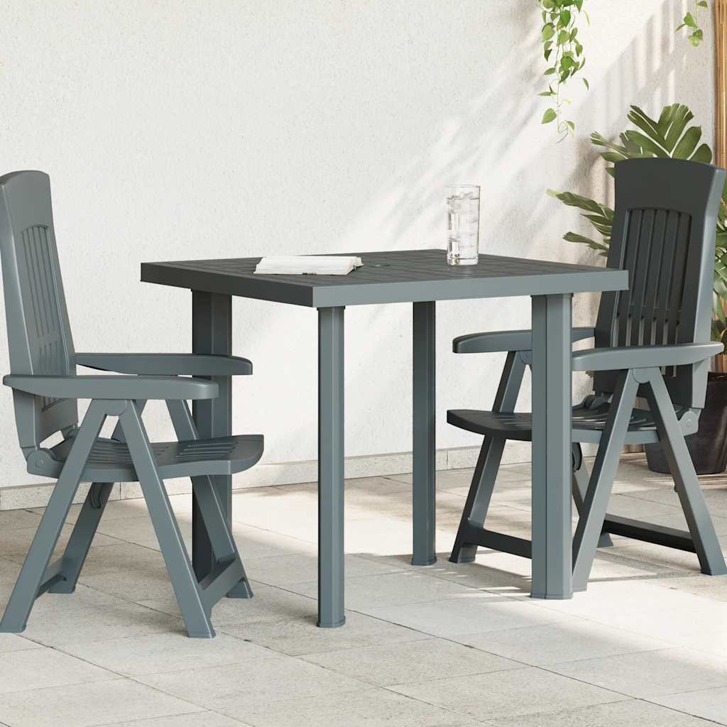 Mesa de jardín 126x76x72 cm plástico verde