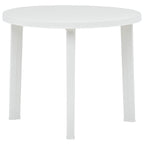Mesa de jardín de plástico blanco 89 cm