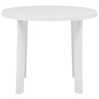 Mesa de jardín de plástico blanco 89 cm