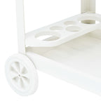 Carrito de bebidas plástico blanco 69x53x72 cm