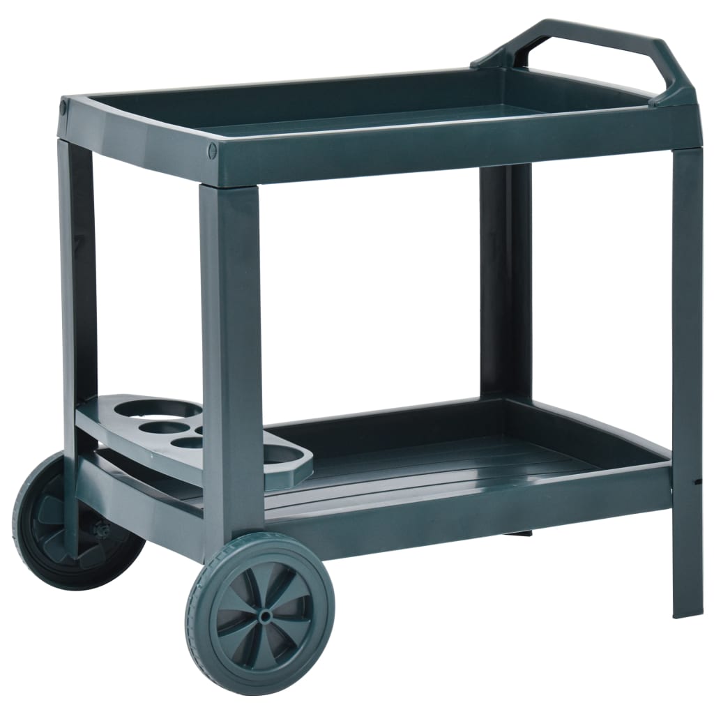 Carrito de bebidas plástico blanco 69x53x72 cm