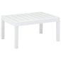 Mesa de jardim de plástico branco 78x55x38 cm