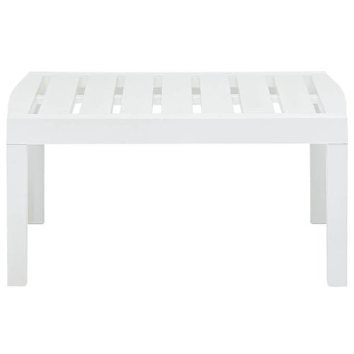 White plastic garden table 78x55x38 cm