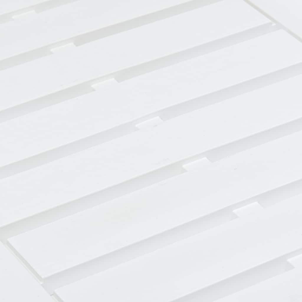 Mesa de jardín de plástico blanco 78x55x38 cm