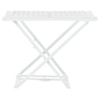 Tendedero plegable de plástico blanco